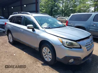 2015 Subaru Outback Premium with VIN 4S4BSAFC8F3317666, listed as a IAAI auction lot 42463473 with 88,913 mi miles and . Bid and sale history available at DreamBid. Image 1.