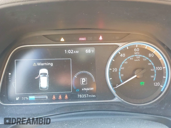 2022 Nissan LEAF S with VIN 1N4AZ1BV6NC555913, listed as a IAAI auction lot 42106117 with 78,357 mi miles and . Bid and sale history available at DreamBid. Image 7.
