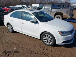 2012 Volkswagen Jetta Sedan SE w/Convenience PZEV with VIN 3VWDP7AJ3CM356826, listed as a IAAI auction lot 41655857 with 163,216 mi miles. Bid and sale history available at carsss.com. Image 1.