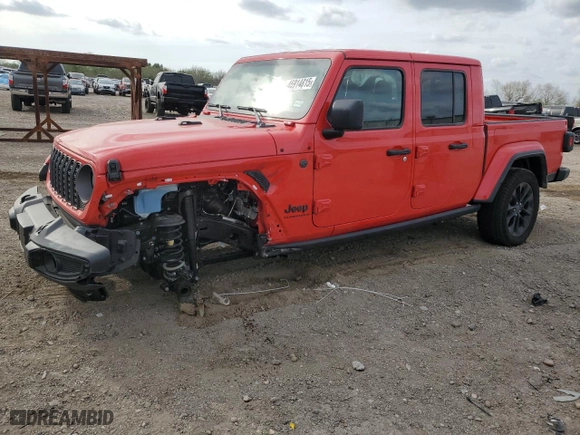 2024 Jeep Gladiator Nighthawk with VIN 1C6HJTAG7RL127120, listed as a Copart auction lot 45914815 with 2,284 mi miles and Salvage Title. Bid and sale history available at carsss.com. Image 1.