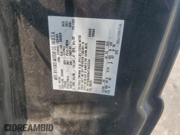 2004 Ford Ranger XL Fleet z VIN 1FTZR45E84TA02334, wystawiony jako Copart lot #59348615 z przebiegiem 223 780 mil mil oraz Szkoda całkowita • Salvage title. Historia ofert i sprzedaży dostępna na DreamBid. Obrazek 12.