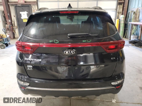 2020 Kia Sportage EX with VIN KNDPNCAC7L7631897, listed as a Copart auction lot 55474655 with 114,403 mi miles and Salvage title. Bid and sale history available at DreamBid. Image 6.