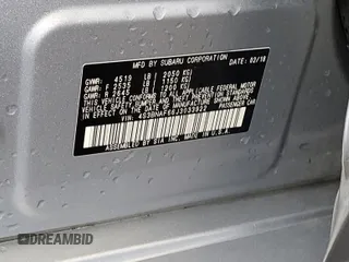 2018 Subaru Legacy Premium with VIN 4S3BNAF66J3033922, listed as a IAAI auction lot 42175571 with 39,267 mi miles. Bid and sale history available at carsss.com. Image 1.