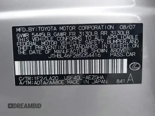 2008 Lexus LS 460 с VIN JTHBL46F285054416, выставлен на аукционе IAAI как лот 42239100 с пробегом 71 943 миль миль и . История ставок и продаж доступна на DreamBid. Изображение 9.