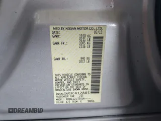 2015 Nissan Altima SL with VIN 1N4AL3AP1FC412885, listed as a IAAI auction lot 42175168 with 101,066 mi miles and . Bid and sale history available at DreamBid. Image 9.