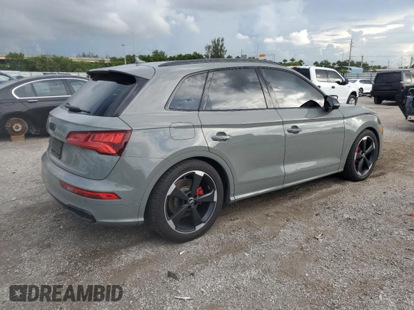 2020 Audi SQ5 Premium Plus with VIN WA1B4AFY7L2045309, listed as a Copart auction lot 73546024 with 11,573 mi miles and Salvage Title. Bid and sale history available at DreamBid. Image 3.