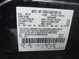 2024 Ford Edge SEL with VIN 2FMPK4J92RBA04328, listed as a IAAI auction lot 41574827 with 8,120 mi miles. Bid and sale history available at carsss.com. Image 9.