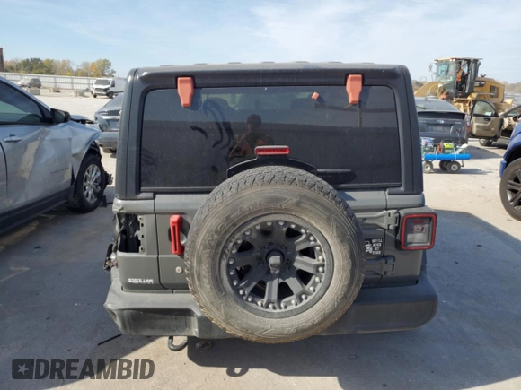 2020 Jeep Wrangler Unlimited Willys with VIN 1C4HJXDGXLW111995, listed as a Copart auction lot 77021624 with 43,074 mi miles and Salvage title. Bid and sale history available at DreamBid. Image 6.