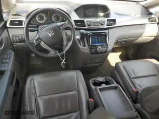 2015 Honda Odyssey Touring Elite with VIN 5FNRL5H96FB036607, listed as a Copart auction lot 54490625 with 91,171 mi miles and Salvage Title. Bid and sale history available at carsss.com. Image 8.