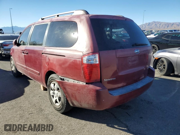 2008 Kia Sedona LX with VIN KNDMB233086248352, listed as a Copart auction lot 84154874 with 225,708 mi miles and Clean Title. Bid and sale history available at carsss.com. Image 2.