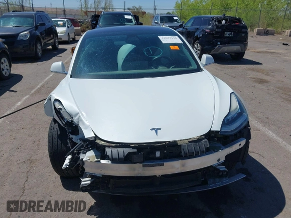 2018 Tesla Model 3 Long Range Battery with VIN 5YJ3E1EA3JF057527, listed as a IAAI auction lot 42072126 with 1 mi miles. Bid and sale history available at carsss.com. Image 11.