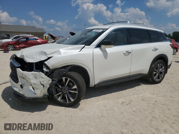 2024 Infiniti QX60 Luxe with VIN 5N1DL1FS7RC338753, listed as a Copart auction lot 61552565 with 24,667 mi miles and Salvage title. Bid and sale history available at DreamBid. Image 1.