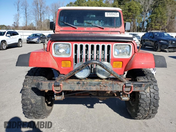 1995 Jeep Wrangler S with VIN 1J4FY19P8SP254147, listed as a Copart auction lot 87699425 with 163,924 mi miles and Clean Title. Bid and sale history available at carsss.com. Image 5.
