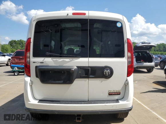 2017 Ram ProMaster City Cargo Tradesman SLT with VIN ZFBERFBB4H6E10036, listed as a Copart auction lot 65130395 with 106,277 mi miles and Clean title. Bid and sale history available at DreamBid. Image 6.