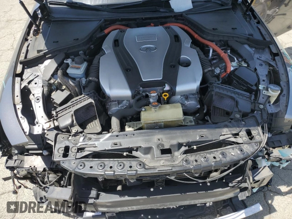 2014 Infiniti Q50 Hybrid Premium with VIN JN1AV7AP5EM690504, listed as a Copart auction lot 55511065 with 79,307 mi miles and Salvage title. Bid and sale history available at DreamBid. Image 11.