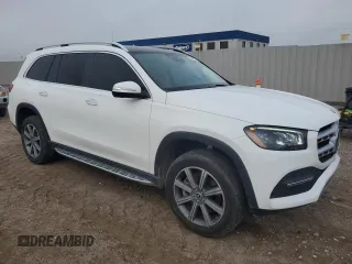 2021 Mercedes-Benz GLS 450 with VIN 4JGFF5KE6MA372050, listed as a Copart auction lot 66987174 with 78,528 mi miles and Salvage Title. Bid and sale history available at DreamBid. Image 4.