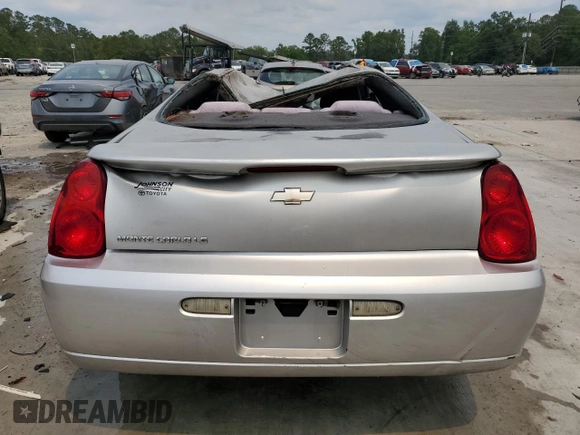 2006 Chevrolet Monte Carlo LS z VIN 2G1WJ15KX69247931, wystawiony jako Copart lot #57317285 z przebiegiem 165 525 mil mil oraz Nie do naprawy • Non repairable. Historia ofert i sprzedaży dostępna na DreamBid. Obrazek 6.