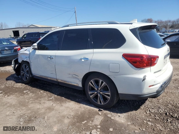2019 Nissan Pathfinder S with VIN 5N1DR2MM7KC595961, listed as a Copart auction lot 50716175 with 107,677 mi miles and Salvage Title. Bid and sale history available at carsss.com. Image 2.