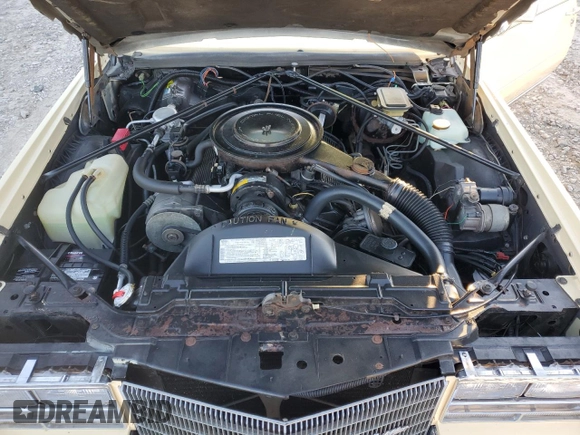 1985 Cadillac Eldorado z VIN 1G6EL5781FE647818, wystawiony jako Copart lot #77608224 z przebiegiem 7 192 mil mil oraz Czysty tytuł • Clean title. Historia ofert i sprzedaży dostępna na DreamBid. Obrazek 11.