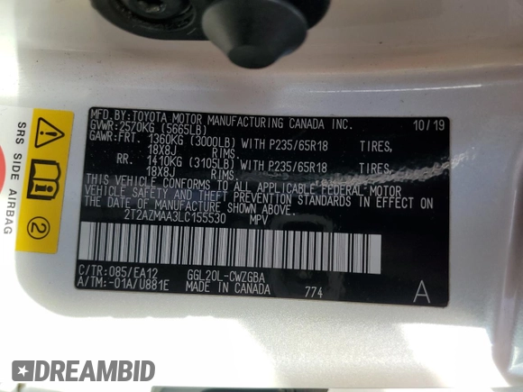 2020 Lexus RX with VIN 2T2AZMAA3LC155530, listed as a Copart auction lot 45463645 with 69,776 mi miles and Salvage Title. Bid and sale history available at carsss.com. Image 15.