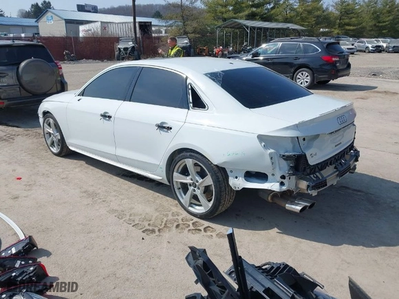 2024 Audi S4 Premium Plus with VIN WAUB4AF43RA011009, listed as a IAAI auction lot 41785693 with 3,953 mi miles. Bid and sale history available at carsss.com. Image 3.