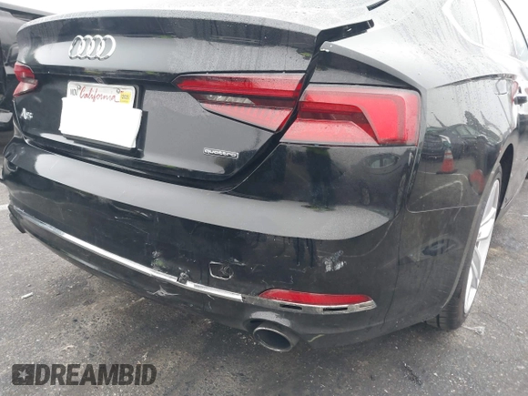 2019 Audi A5 Sportback Premium with VIN WAUANCF50KA072515, listed as a IAAI auction lot 41135123 with 30,456 mi miles. Bid and sale history available at carsss.com. Image 17.