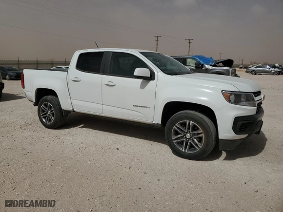 2021 Chevrolet Colorado 2WD Work Truck with VIN 1GCGSBEN6M1187687, listed as a Copart auction lot 47236795 with 27,107 mi miles and Salvage Title. Bid and sale history available at carsss.com. Image 4.