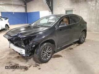 2025 Lexus NX with VIN 2T2GGCEZ5SC066356, listed as a Copart auction lot 47031765 with 3,235 mi miles and Salvage Title. Bid and sale history available at carsss.com. Image 1.