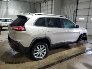 2014 Jeep Cherokee Limited with VIN 1C4PJMDS2EW236491, listed as a Copart auction lot 52557315 with 216,680 mi miles and Salvage Title. Bid and sale history available at carsss.com. Image 3.