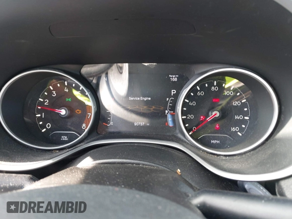 2020 Jeep Compass Limited with VIN 3C4NJCCB4LT218595, listed as a IAAI auction lot 42017002 with 90,737 mi miles and . Bid and sale history available at DreamBid. Image 7.
