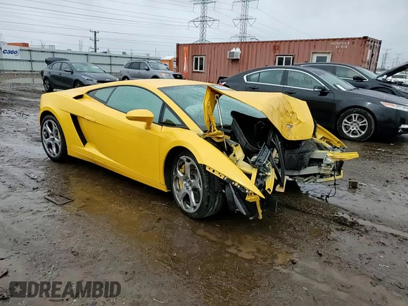 2004 Lamborghini Gallardo z VIN ZHWGU11S34LA01652, wystawiony jako Copart lot #49695214 z przebiegiem Nie podano mil oraz Szkoda całkowita • Salvage title. Historia ofert i sprzedaży dostępna na DreamBid. Obrazek 11.