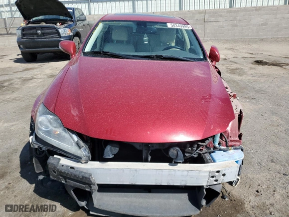 2013 Lexus IS 250 with VIN JTHCF5C20D5063323, listed as a Copart auction lot 50349985 with 92,610 mi miles and Salvage Title. Bid and sale history available at carsss.com. Image 5.