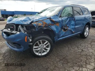2025 Dodge Durango GT Plus with VIN 1C4RDJDG2SC517763, listed as a Copart auction lot 61590105 with 9,572 mi miles and Non repairable. Bid and sale history available at DreamBid. Image 1.