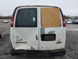 2005 GMC Savana Cargo Van with VIN 1GTGG25V851115411, listed as a Copart auction lot 86377384 with 353,059 mi miles and Salvage Title. Bid and sale history available at carsss.com. Image 6.