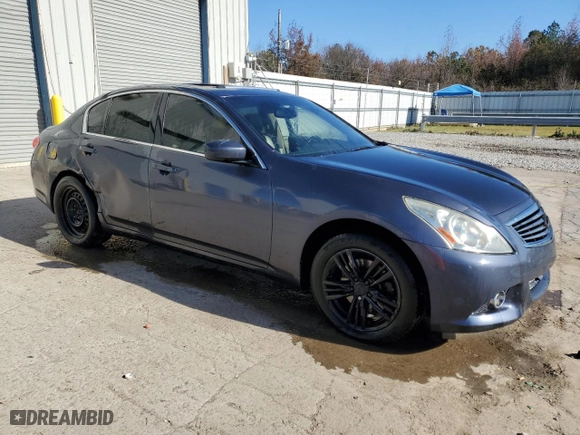 2012 Infiniti G25 Sedan x with VIN JN1DV6ARXCM730145, listed as a Copart auction lot 82814844 with 197,022 mi miles and Salvage Title. Bid and sale history available at carsss.com. Image 4.