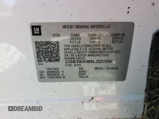 2020 Chevrolet Traverse Premier with VIN 1GNERKKW4LJ127266, listed as a Copart auction lot 52258785 with Not provided miles and Salvage title. Bid and sale history available at DreamBid. Image 15.