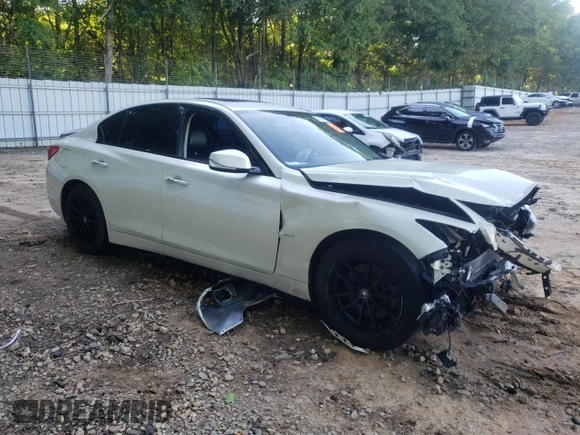 2017 Infiniti Q50 Premium with VIN JN1EV7AR2HM830404, listed as a Copart auction lot 57874785 with 104,369 mi miles and Salvage title. Bid and sale history available at DreamBid. Image 4.