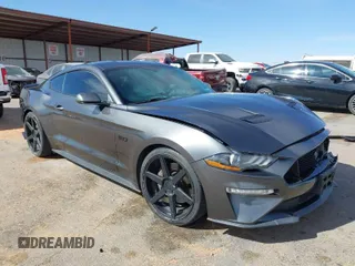 2019 Ford Mustang GT with VIN 1FA6P8CF7K5120541, listed as a IAAI auction lot 41566521 with 57,519 mi miles. Bid and sale history available at carsss.com. Image 1.