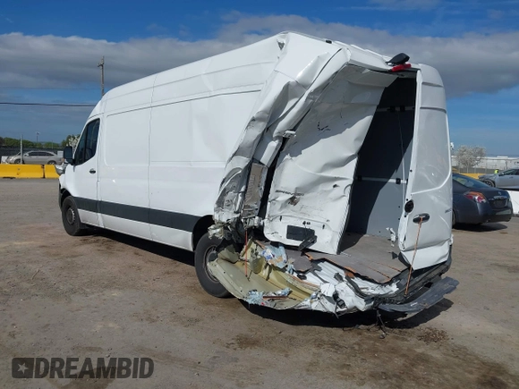 2023 Mercedes-Benz Sprinter Cargo with VIN W1Y4NDHY9PT152903, listed as a IAAI auction lot 41901044 with 25,052 mi miles and . Bid and sale history available at carsss.com. Image 3.