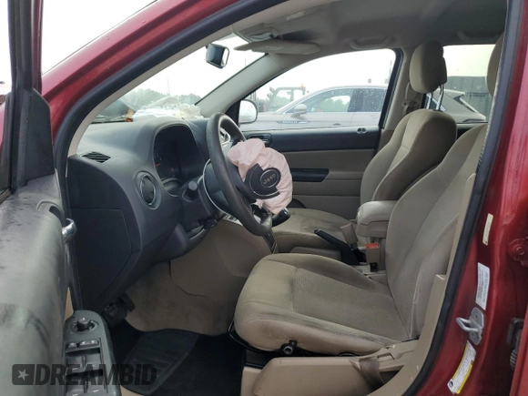 2012 Jeep Compass Sport with VIN 1C4NJCBA8CD661086, listed as a Copart auction lot 51484625 with 0 mi miles and Salvage Title. Bid and sale history available at carsss.com. Image 7.