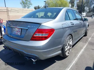 2012 Mercedes-Benz C 63 AMG with VIN WDDGF7HB2CA733599, listed as a IAAI auction lot 42094388 with 81,287 mi miles and . Bid and sale history available at carsss.com. Image 4.