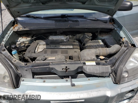 2005 Hyundai Tucson GL with VIN KM8JM12B05U148660, listed as a Copart auction lot 54302805 with 257,233 mi miles and Salvage title. Bid and sale history available at DreamBid. Image 12.