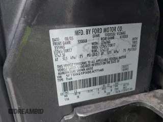 2006 Ford F-250 XL with VIN 1FTSW21PX6EA77145, listed as a IAAI auction lot 42550380 with 167,673 mi miles and . Bid and sale history available at DreamBid. Image 9.