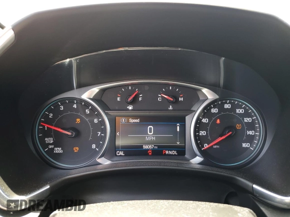2020 Chevrolet Equinox LT with VIN 2GNAXJEV9L6174520, listed as a Copart auction lot 60227155 with 58,057 mi miles and Salvage title. Bid and sale history available at DreamBid. Image 9.