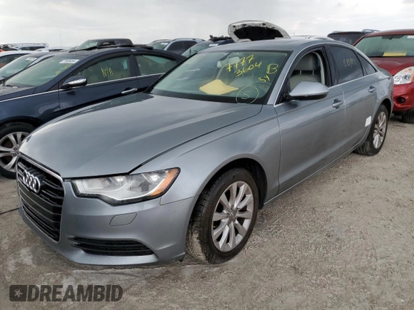 2013 Audi A6 2.0T Premium with VIN WAUCFAFC4DN078015, listed as a Copart auction lot 77773604 with 210,851 mi miles and Non Repairable. Bid and sale history available at carsss.com. Image 1.