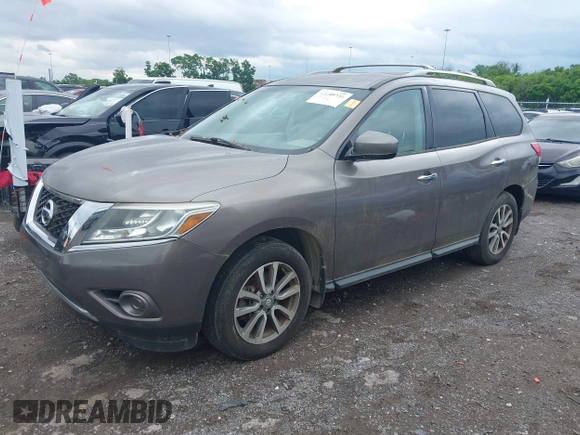 2014 Nissan Pathfinder SL with VIN 5N1AR2MM8EC606005, listed as a IAAI auction lot 42199339 with 152,537 mi miles. Bid and sale history available at carsss.com. Image 2.