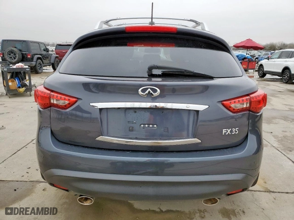 2010 Infiniti FX35 with VIN JN8AS1MW7AM857014, listed as a Copart auction lot 45747325 with 0 mi miles and Salvage Title. Bid and sale history available at carsss.com. Image 6.