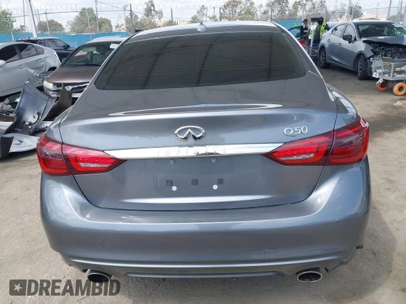 2021 Infiniti Q50 Pure with VIN JN1EV7AP3MM704464, listed as a IAAI auction lot 41915813 with 28,596 mi miles and . Bid and sale history available at DreamBid. Image 15.