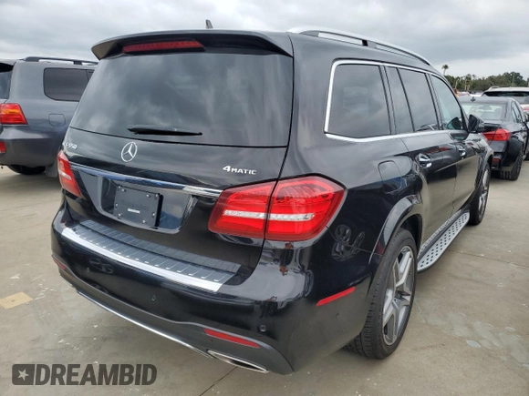2017 Mercedes-Benz GLS 550 with VIN 4JGDF7DE0HA973881, listed as a Copart auction lot 73642754 with Not Provided miles and Salvage Title. Bid and sale history available at DreamBid. Image 4.