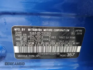 2017 Mitsubishi Outlander SEL z VIN JA4AR4AW1HZ028198, wystawiony jako Copart lot #48555175 z przebiegiem 85 312 mil mil oraz Szkoda całkowita • Salvage title. Historia ofert i sprzedaży dostępna na DreamBid. Obrazek 14.
